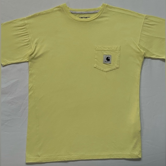 Carhartt WIP Women’s Yellow Pocket T-Shirt - Picture 3 of 9